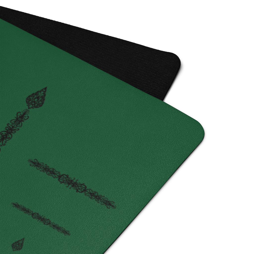 Hot Yoga Mat - Rainforest Ritual | MIYRA non slip green mat for hot yoga with sweat activated grip
