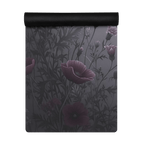 Hot Yoga Mat - Rose Mist Flow | MIYRA, featuring a floral design with anti-slip rubber and smooth microsuede surface.