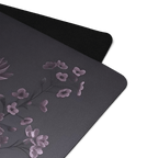 Hot Yoga Mat - Rose Mist Flow | MIYRA top view showing floral design and anti-slip bottom for comfort and stability.