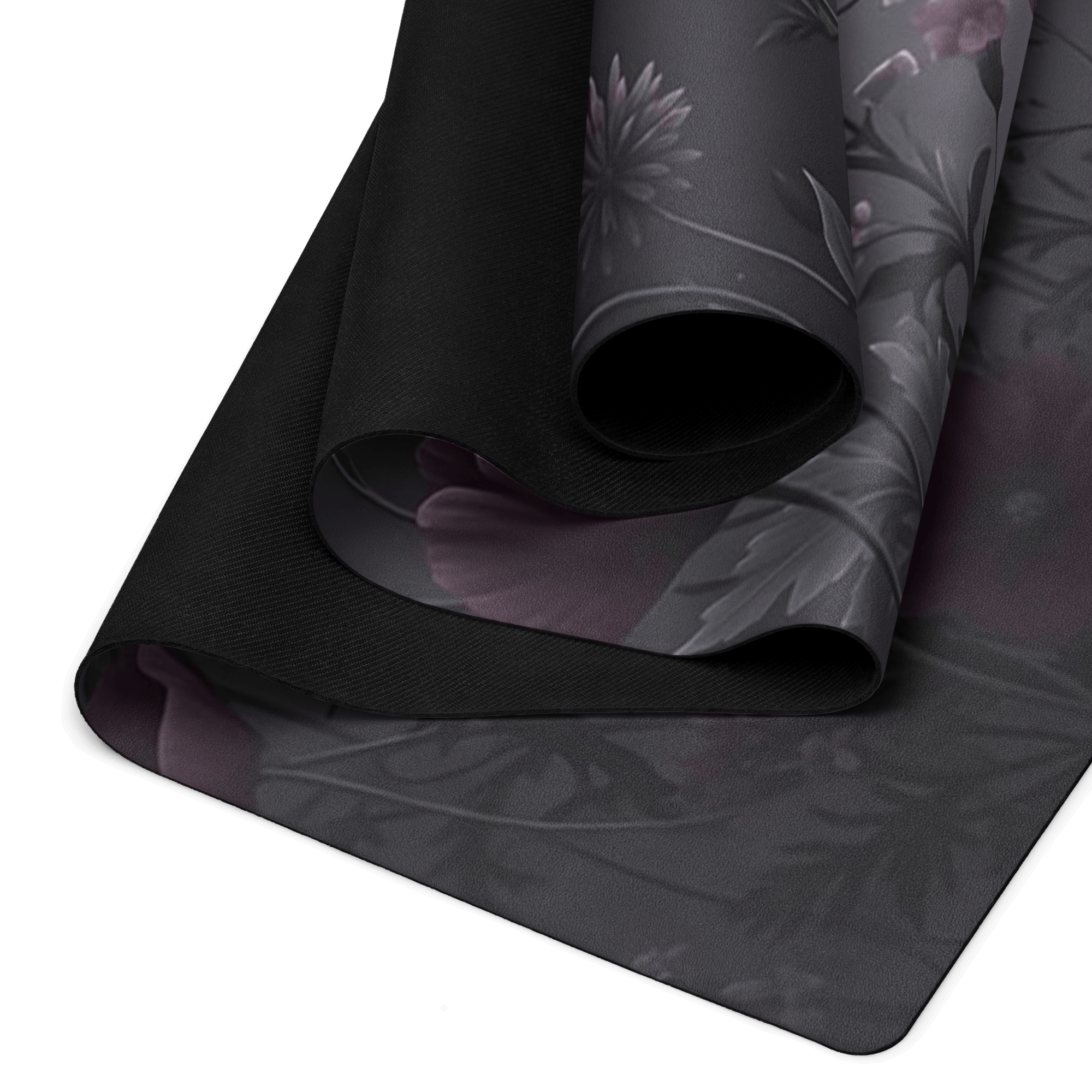 Hot Yoga Mat - Rose Mist Flow | MIYRA showcasing its unique design and texture, ideal for comfort and stability during yoga.