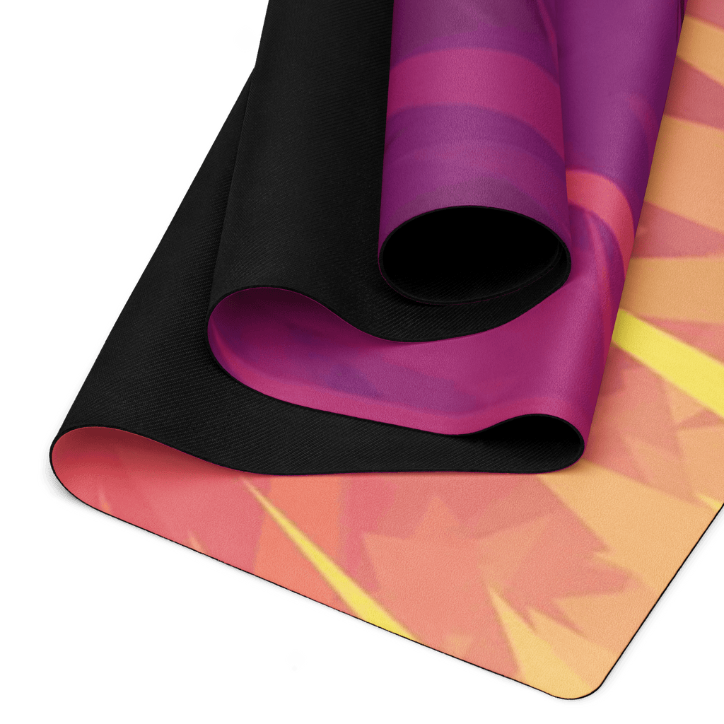 Non slip hot yoga mat for sweaty yoga practice with natural rubber base