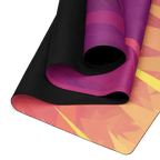 Non slip hot yoga mat for sweaty yoga practice with natural rubber base
