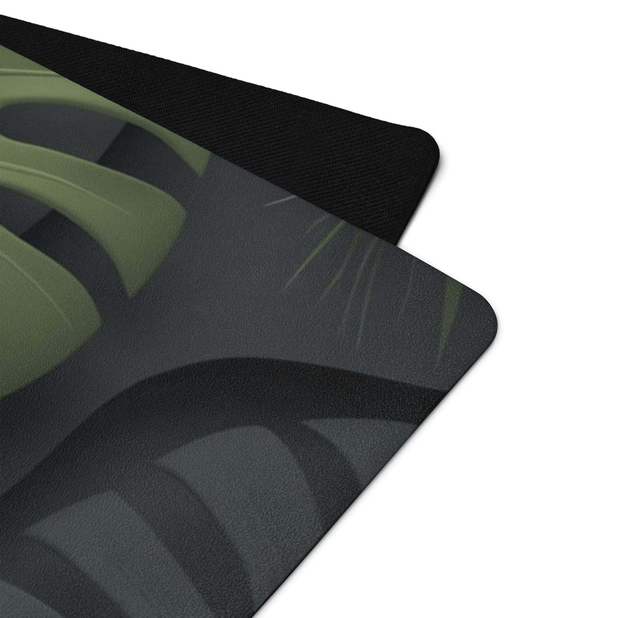 Hot Yoga Mat - Tropical Shadow | MIYRA close-up showing tropical leaf design and anti-slip backing.