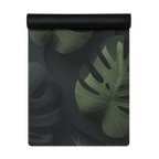 Hot Yoga Mat - Tropical Shadow | MIYRA featuring a tropical leaf design for a stylish yoga experience.