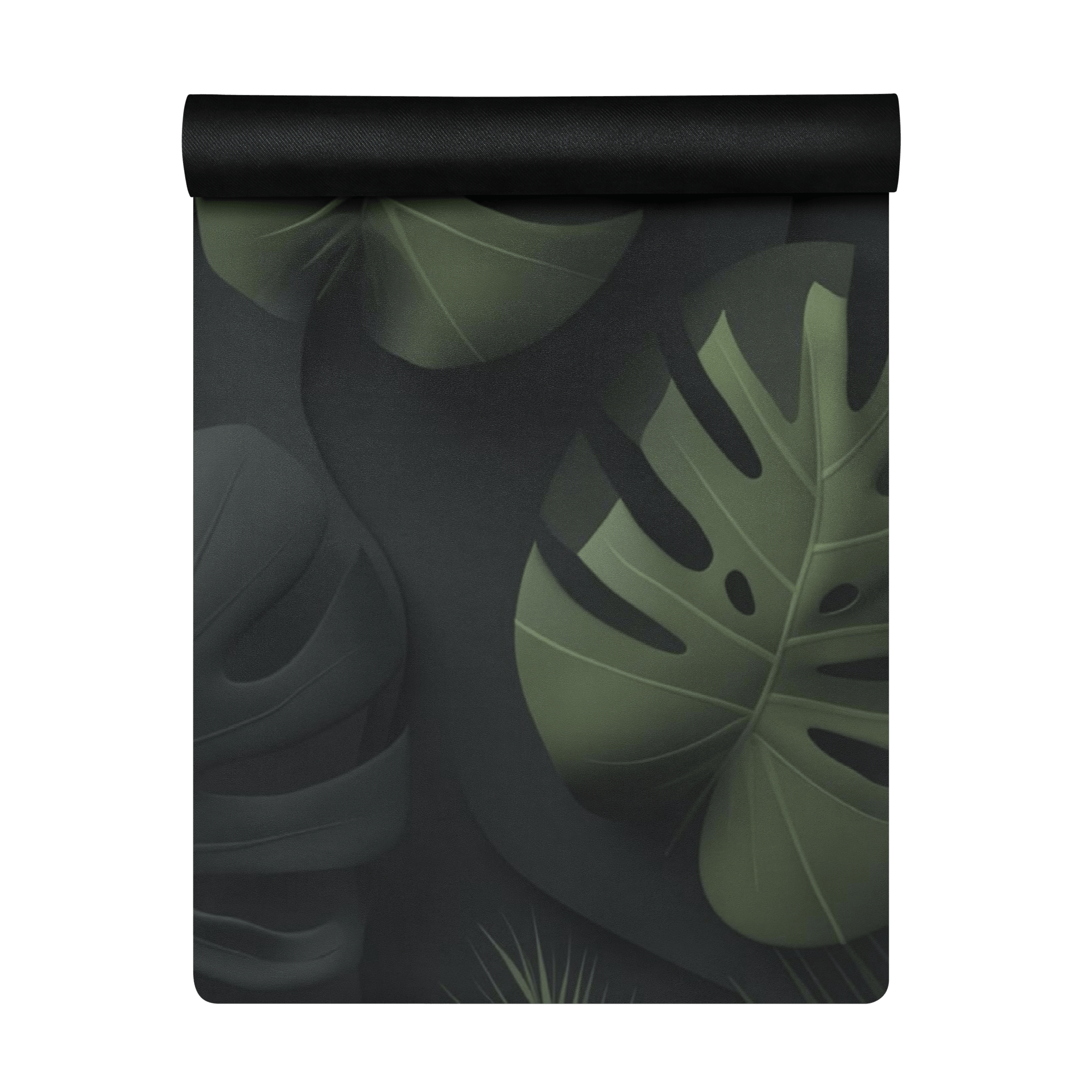 Hot Yoga Mat - Tropical Shadow | MIYRA featuring a tropical leaf design for a stylish yoga experience.