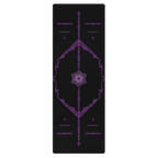 Hot Yoga Mat - Violet Meridian | MIYRA, non-slip, sweat-activated grip design for effective hot yoga sessions.