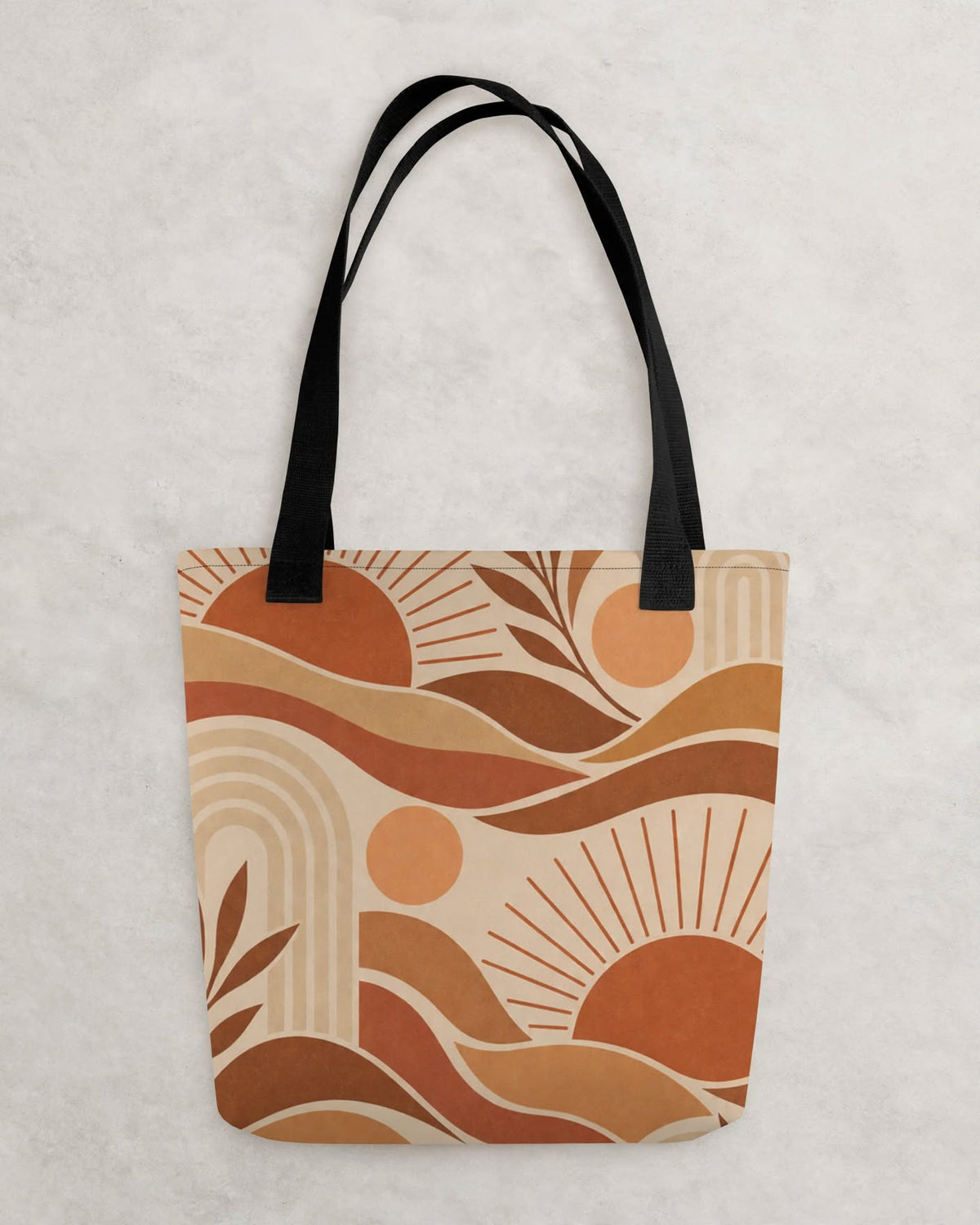 Retro Boho Tote Bag (15″ × 15″)