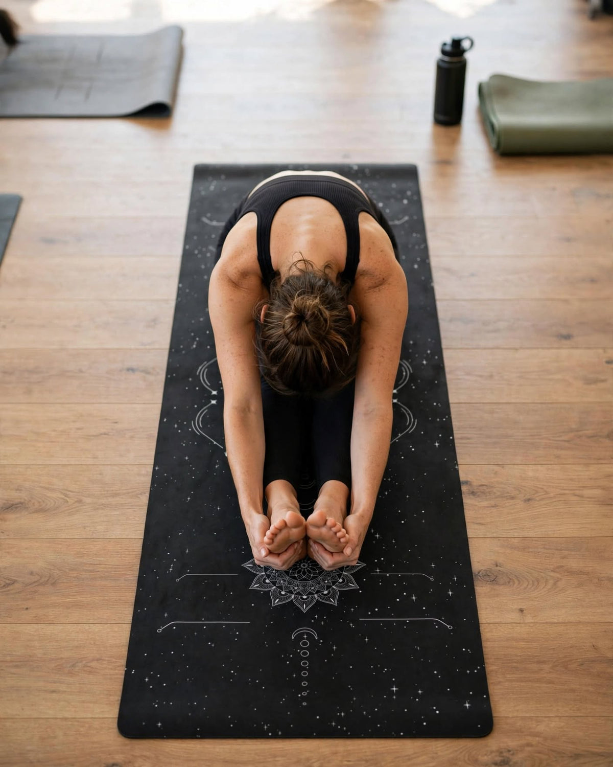 Hot Yoga Mat - Black Sky