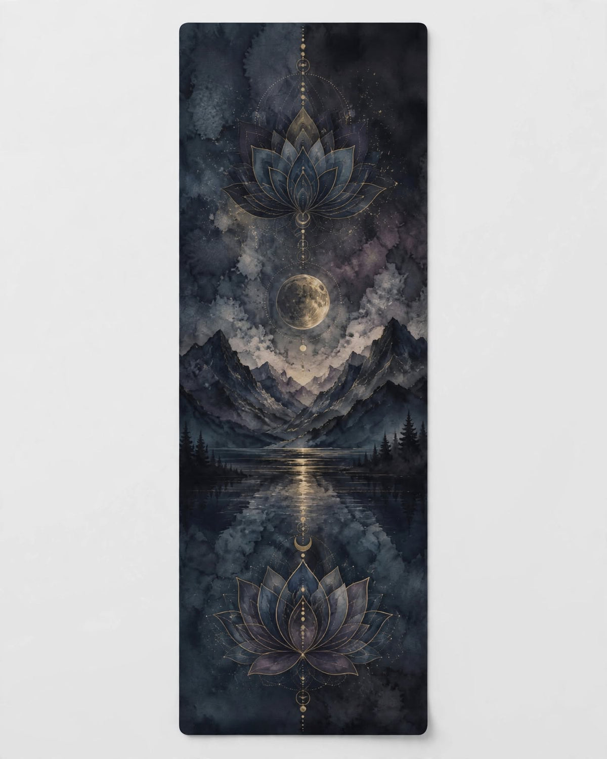Hot Yoga Mat - Midnight Lotus