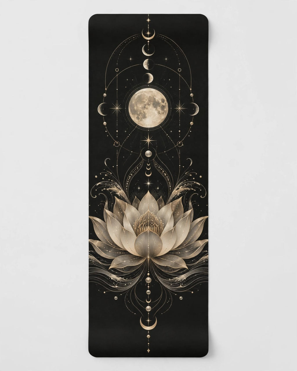 Hot Yoga Mat - Moonlit Lotus
