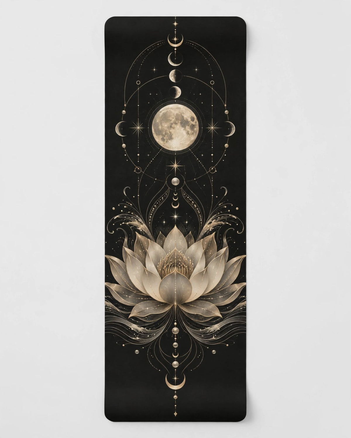Hot Yoga Mat - Moonlit Lotus