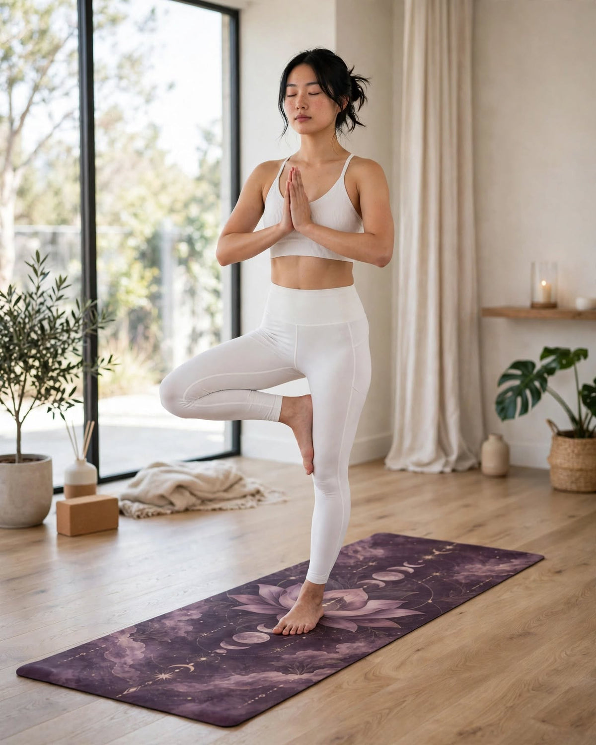 Midnight Lotus- Yoga mat