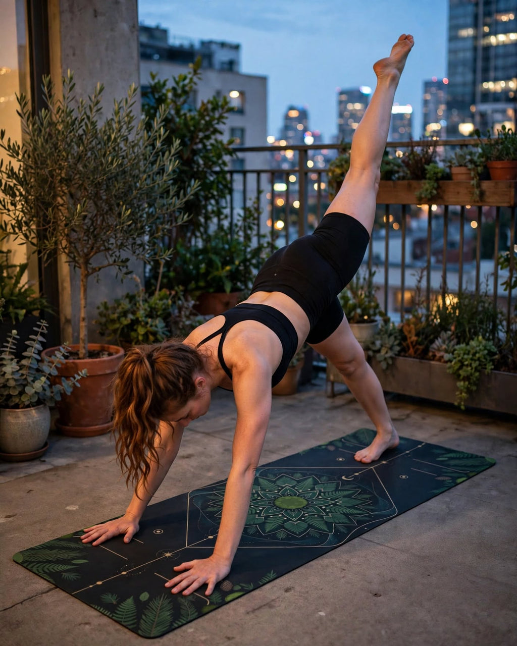Hot Yoga Mat - Celestial Forest
