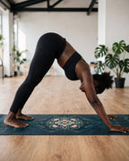 Hot Yoga Mat - Teal Eclipse