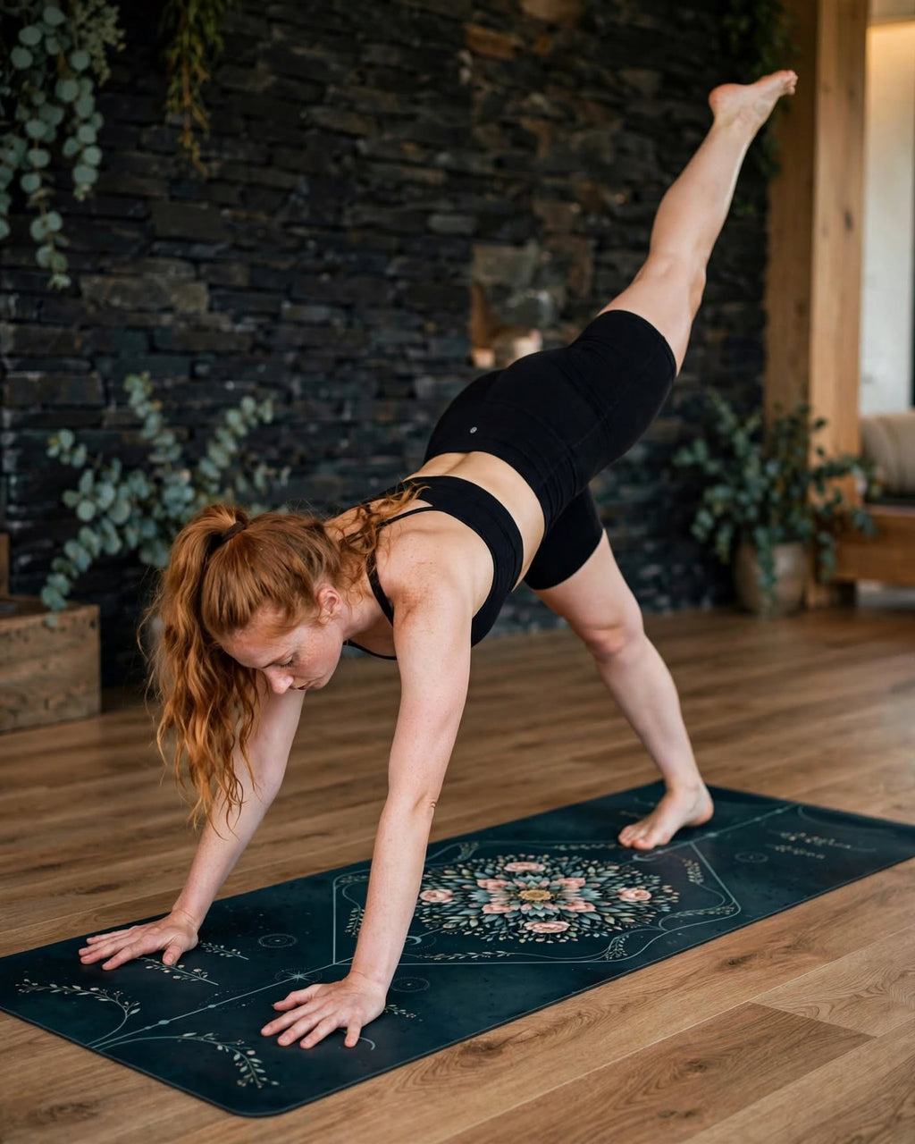 Hot Yoga Mat - Teal Eclipse