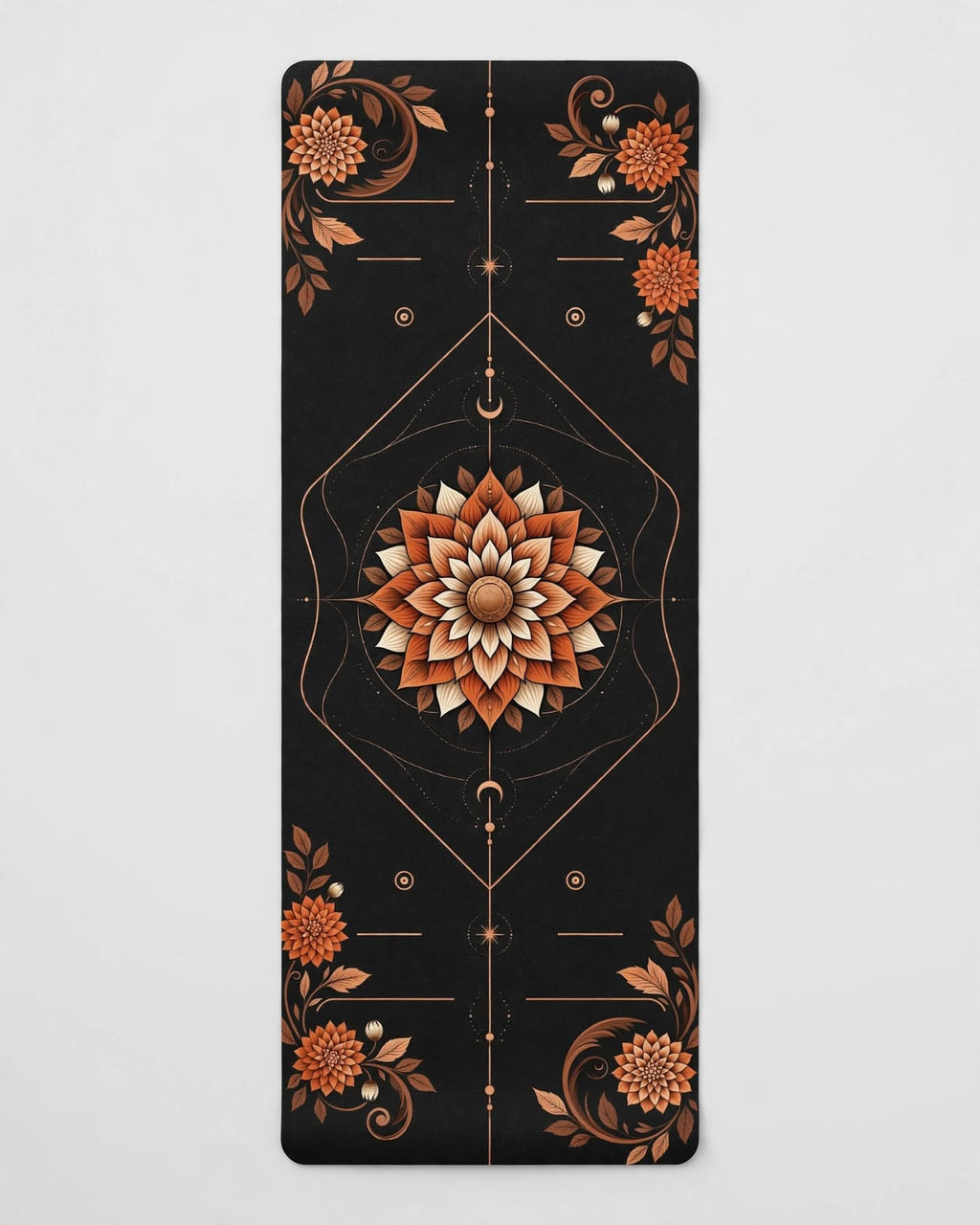 Hot Yoga Mat - Nightfall Blossom