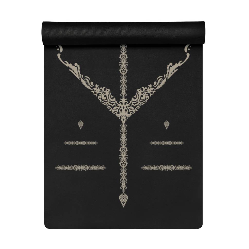 Hot Yoga Mat - Midnight Sanctuary | MIYRA - non slip yoga mat with intricate design