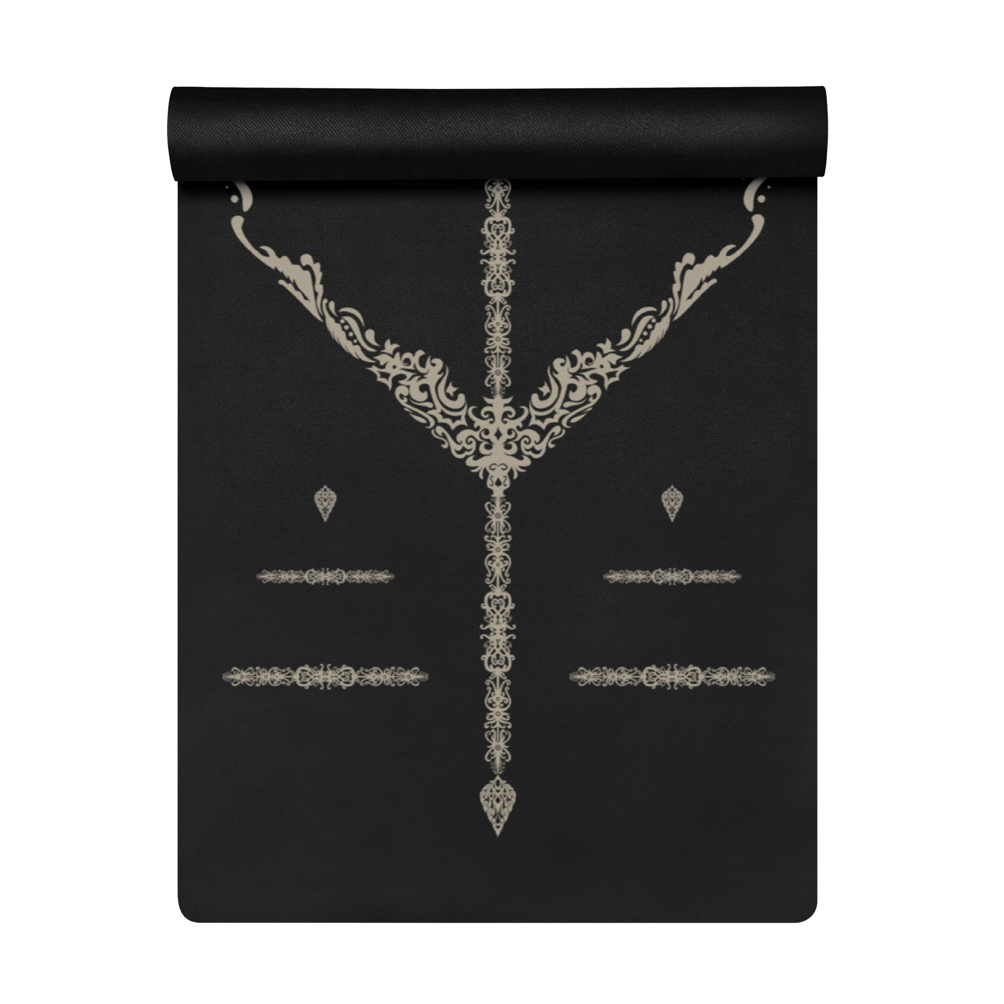 Hot Yoga Mat - Midnight Sanctuary | MIYRA - non slip yoga mat with intricate design