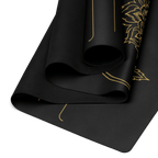 Hot Yoga Mat - Noir Temple | MIYRA® rolled up, showcasing its premium design and microfiber surface for non-slip hot yoga.