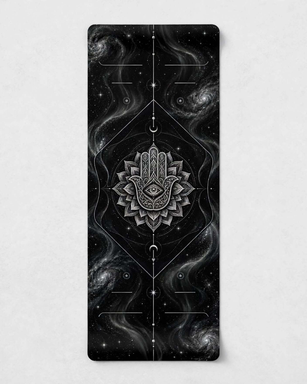 Hot Yoga Mat - Celestial Eye with celestial design, perfect for hot yoga and meditation, features non-slip surface.