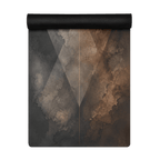 Hot Yoga Mat - Ashen Flow | MIYRA® with unique watercolor design, featuring anti-slip grip for towel-free hot yoga.
