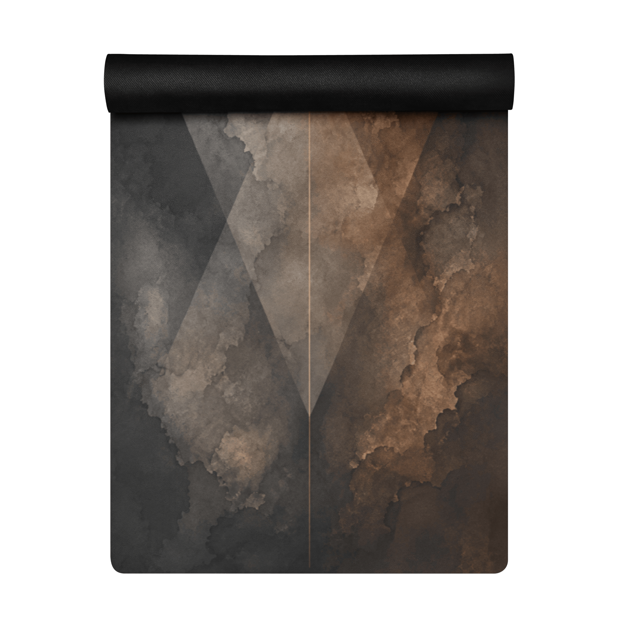 Hot Yoga Mat - Ashen Flow | MIYRA® with unique watercolor design, featuring anti-slip grip for towel-free hot yoga.