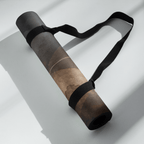 Hot Yoga Mat - Ashen Flow | MIYRA® rolled up with strap for easy carrying and convenience.