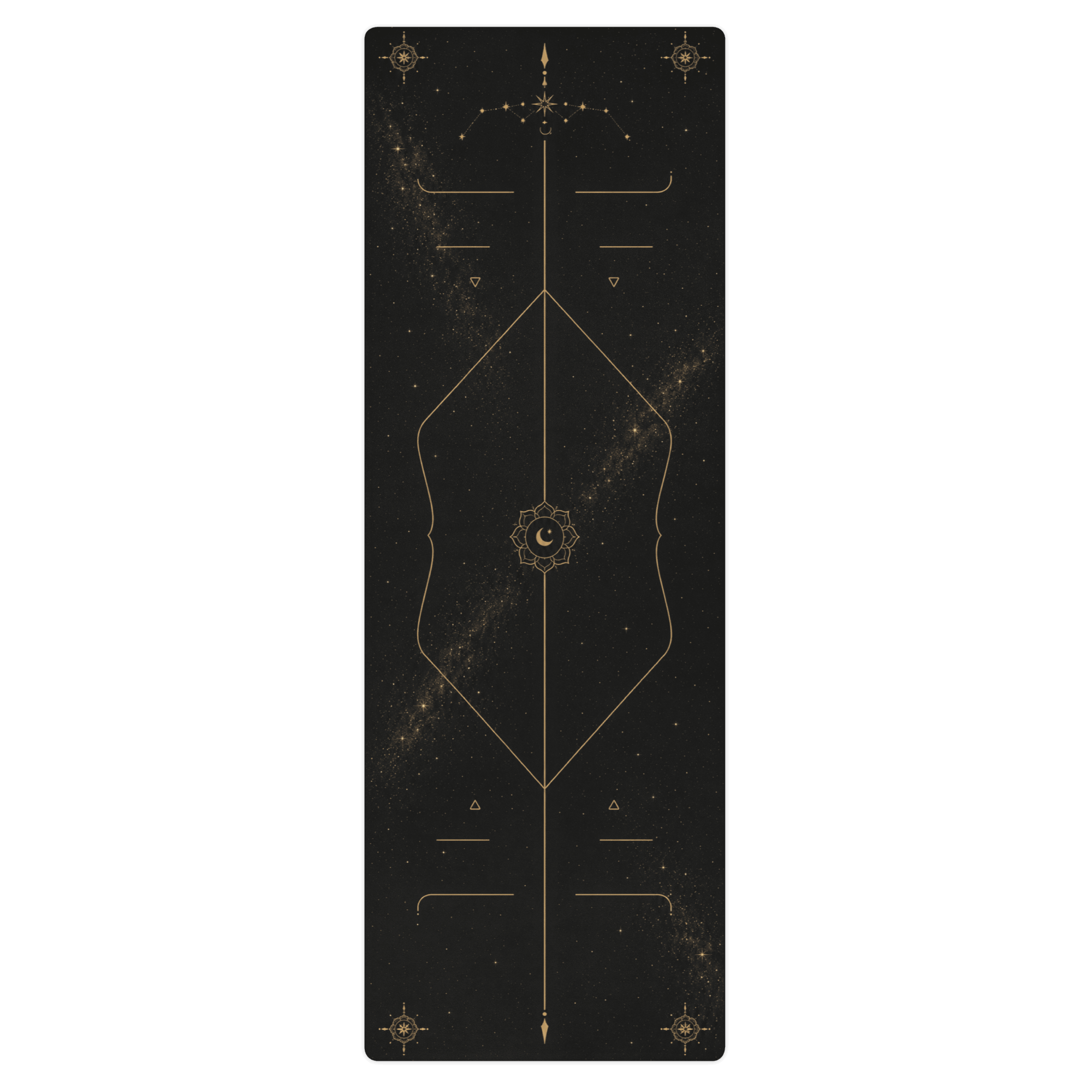 Hot Yoga Mat - Celestial Veil | MIYRA® with elegant celestial design, perfect for non-slip and towel-free hot yoga sessions.