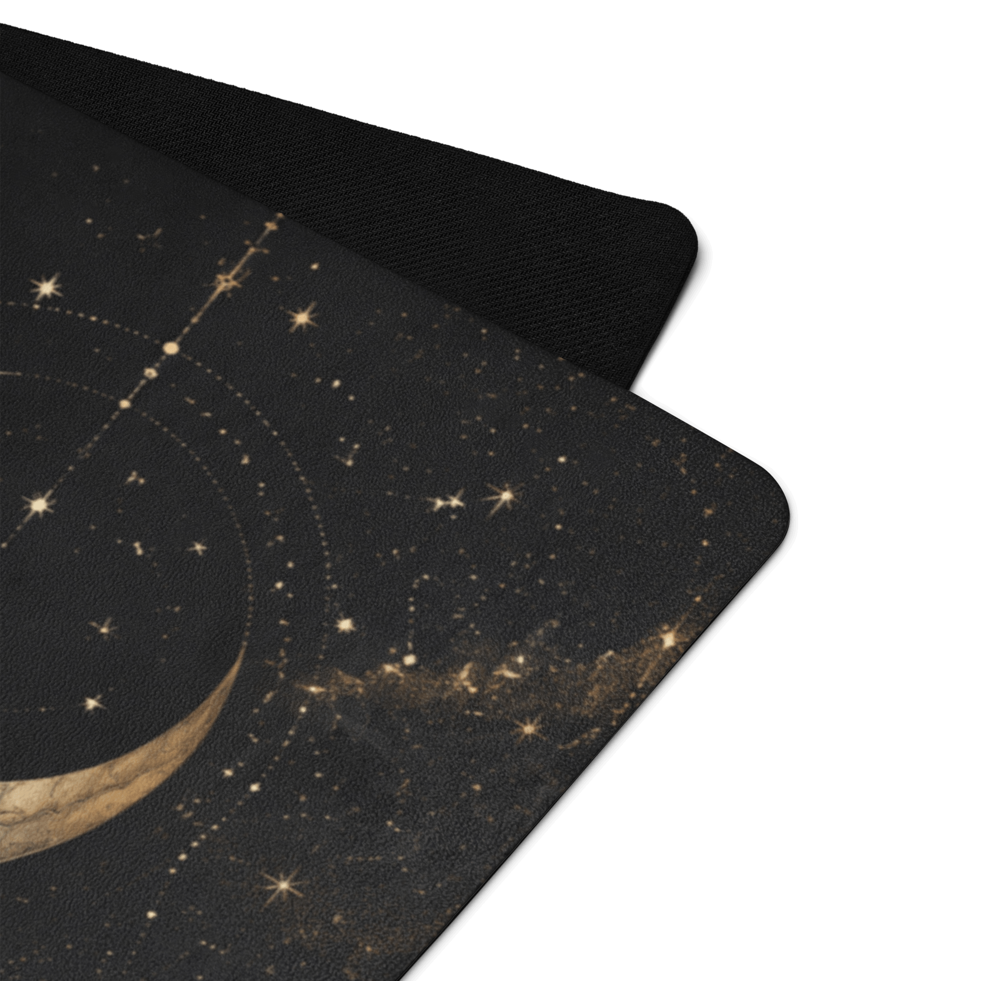 Hot Yoga Mat - Cosmic Stillness | MIYRA® features a celestial design, ideal for non-slip performance during towel-free hot yoga.