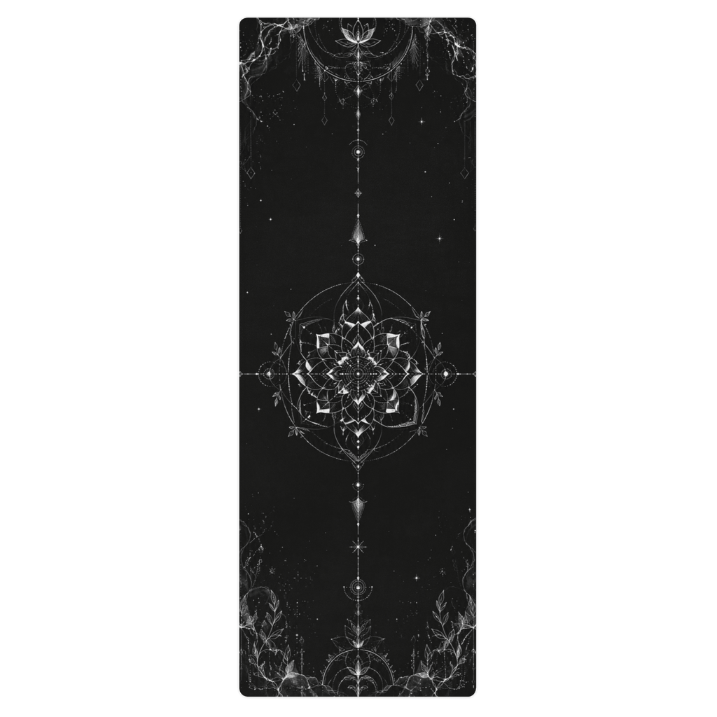 Hot Yoga Mat - Dark Halo | MIYRA® featuring a unique design with a premium microfiber surface for towel free hot yoga.