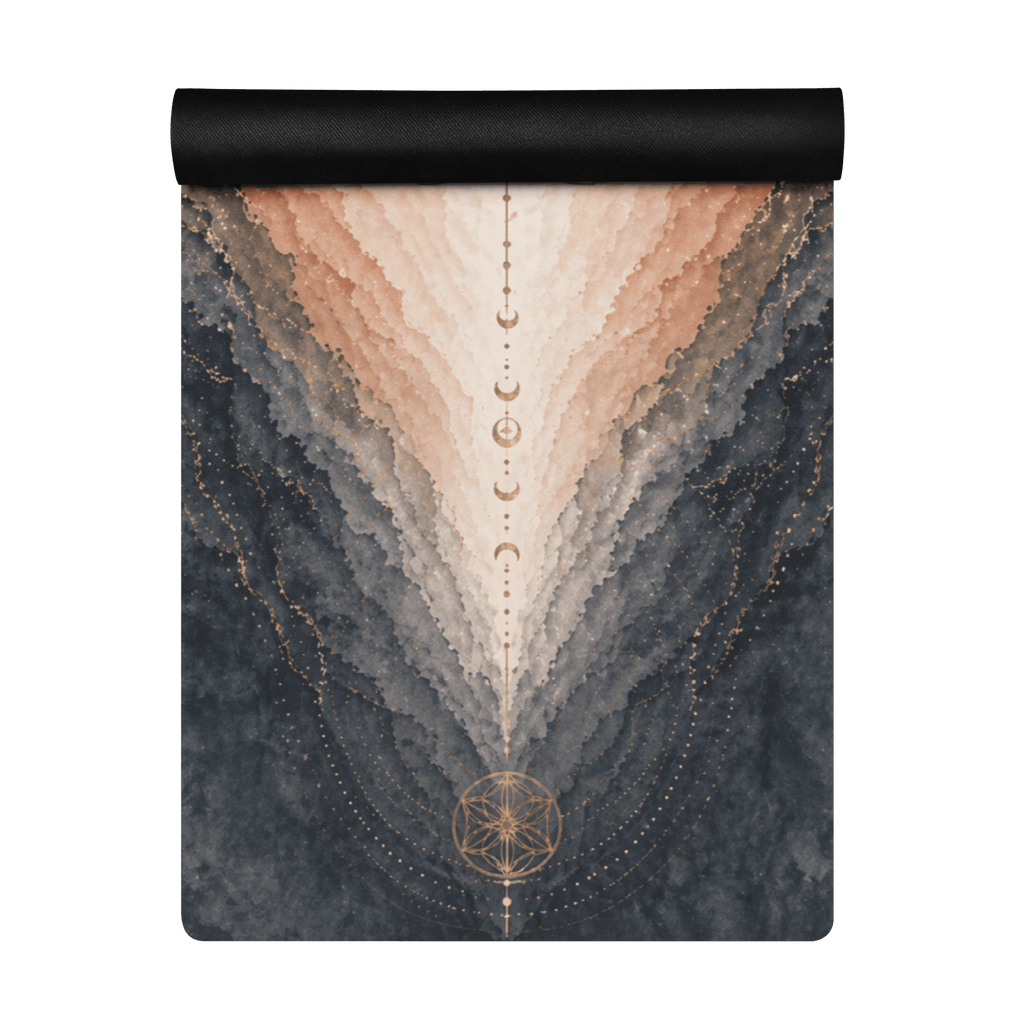 Hot Yoga Mat - Desert Core | MIYRA® featuring a beautiful abstract design for towel-free hot yoga sessions.