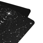 Close-up of the design on the Hot Yoga Mat - Lunar Constellation | MIYRA®, featuring celestial patterns for stylish workouts.