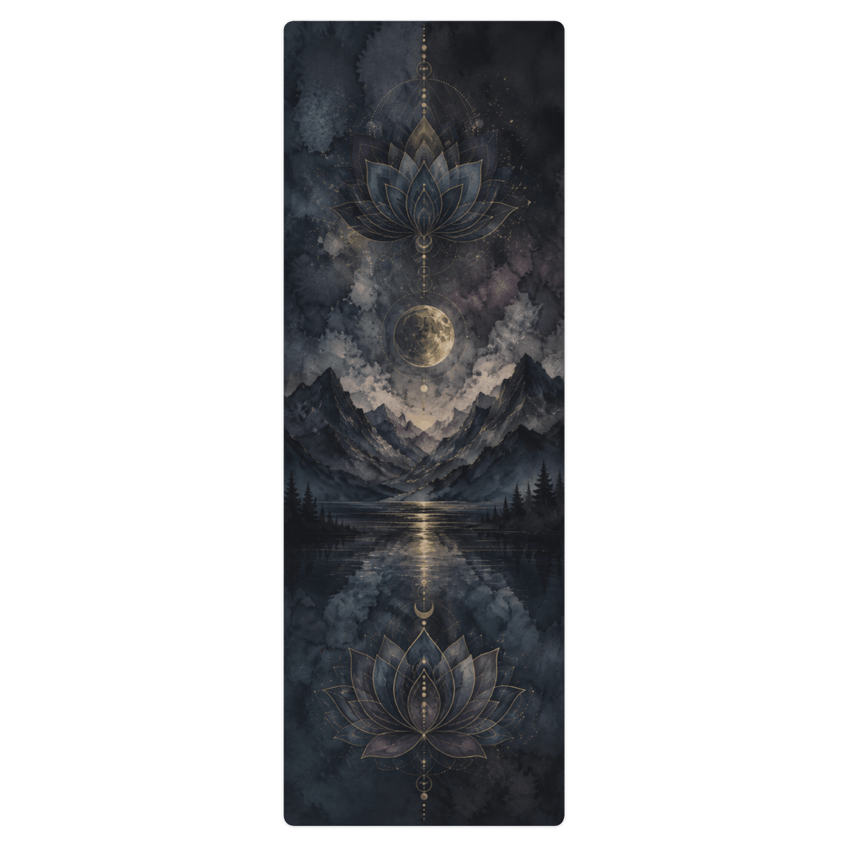 Hot Yoga Mat - Midnight Lotus | MIYRA®