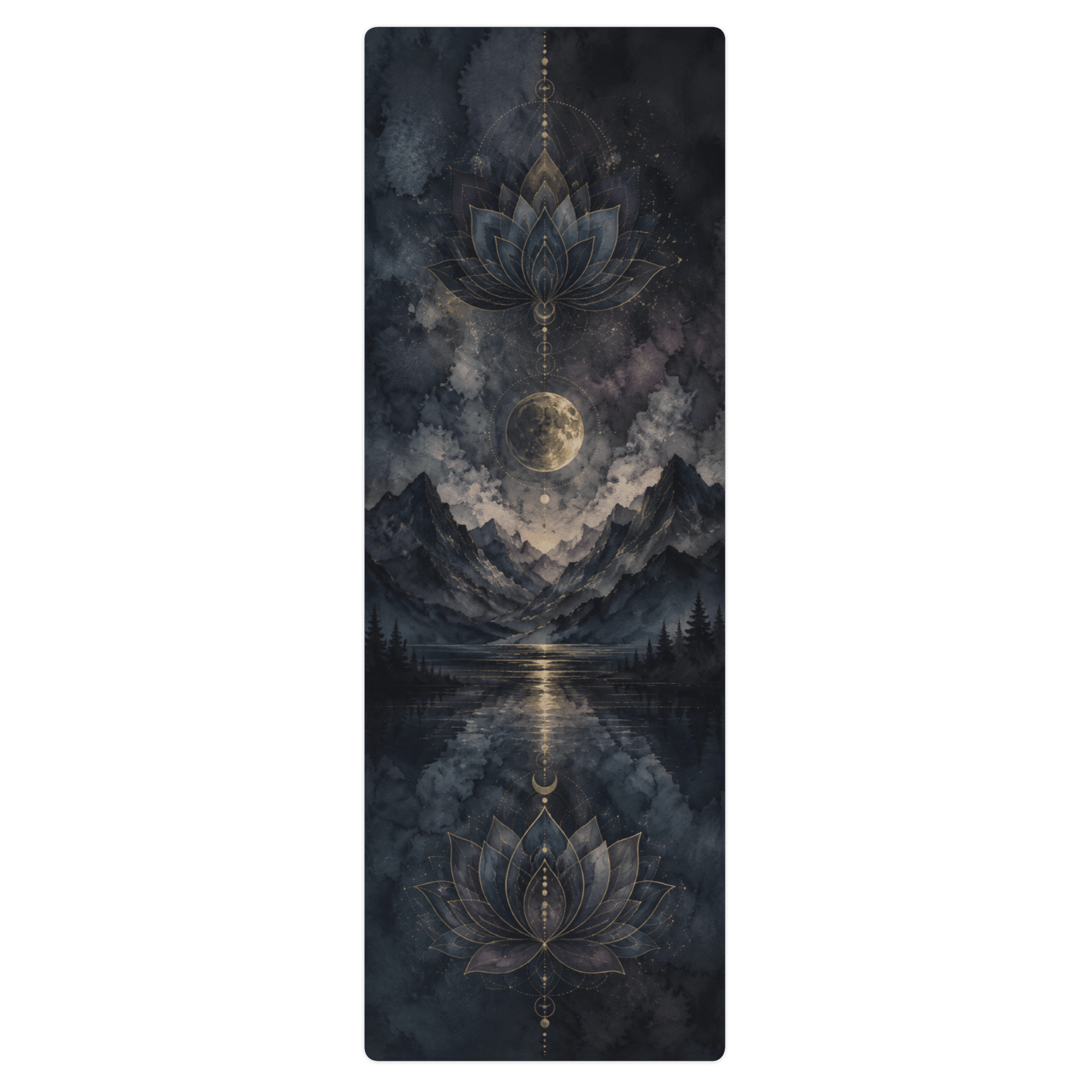 Hot Yoga Mat - Midnight Lotus | MIYRA®