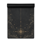 Hot Yoga Mat -Nocturnal Flow | MIYRA® features an intricate celestial design on a non-slip surface for yoga and meditation.