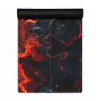 Hot Yoga Mat - Obsidian Flame | MIYRA®, featuring a vibrant design with sweat-activated grip and non-slip performance.