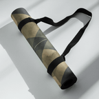 Hot Yoga Mat - Obsidian Prism | MIYRA® rolled up with a strap, showcasing premium design and natural rubber base for non-slip performance.