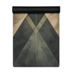 Hot Yoga Mat - Obsidian Prism | MIYRA® featuring a modern geometric design, perfect for non-slip performance during yoga.