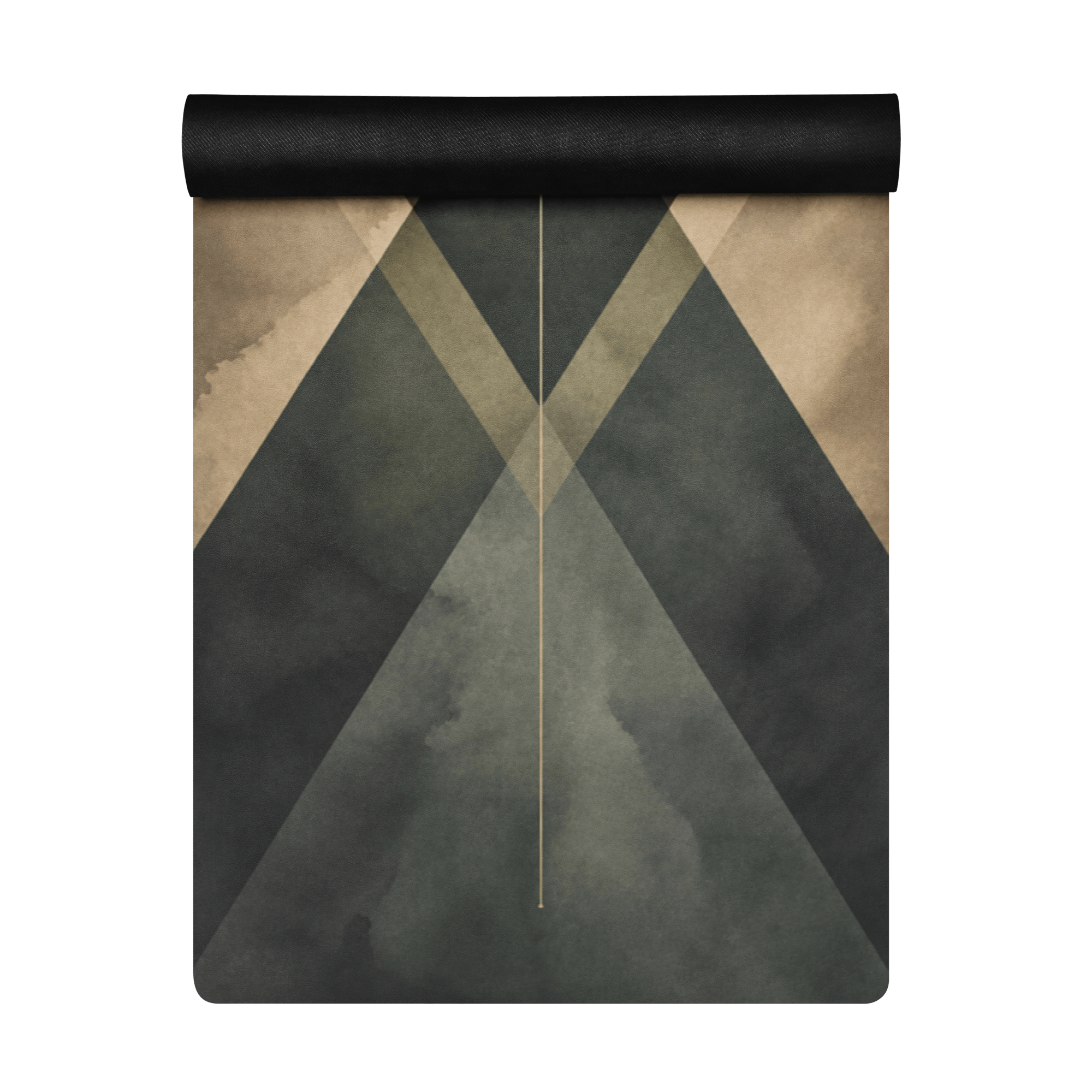 Hot Yoga Mat - Obsidian Prism | MIYRA® featuring a modern geometric design, perfect for non-slip performance during yoga.