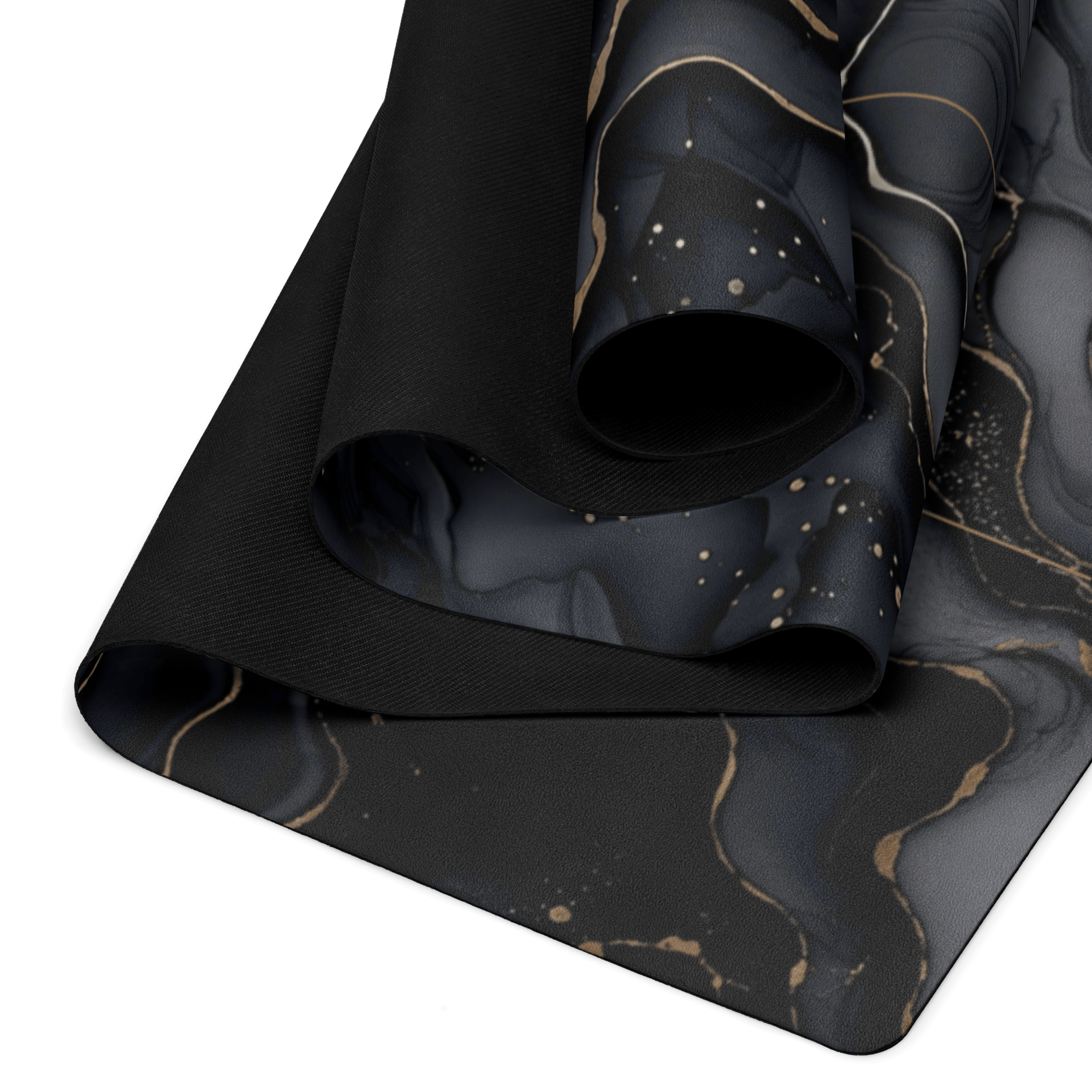 Hot Yoga Mat - Onyx Flow | MIYRA® featuring a luxurious design, non-slip performance, and sweat-activated grip for towel-free hot yoga.