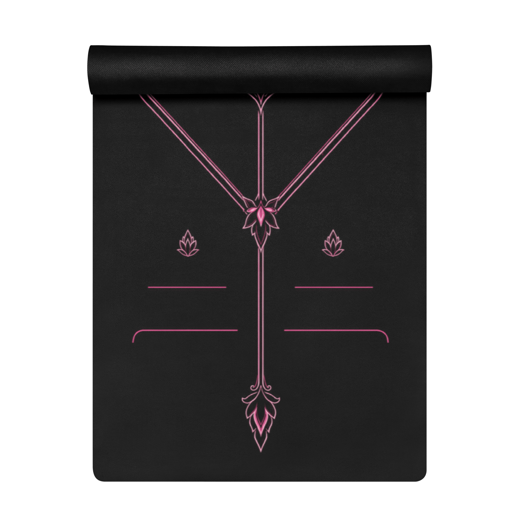 Hot Yoga Mat - Rose Ritual | MIYRA® features a sleek design with pink accents, ideal for towel-free hot yoga.