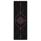 Hot Yoga Mat - Rose Ritual | MIYRA® features a stunning design with sweat-activated grip, perfect for towel-free hot yoga.
