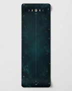 Hot Yoga Mat - Teal Lunar Phases, the Best Yoga Mat For Hot Yoga with non-slip surface for heated sessions.